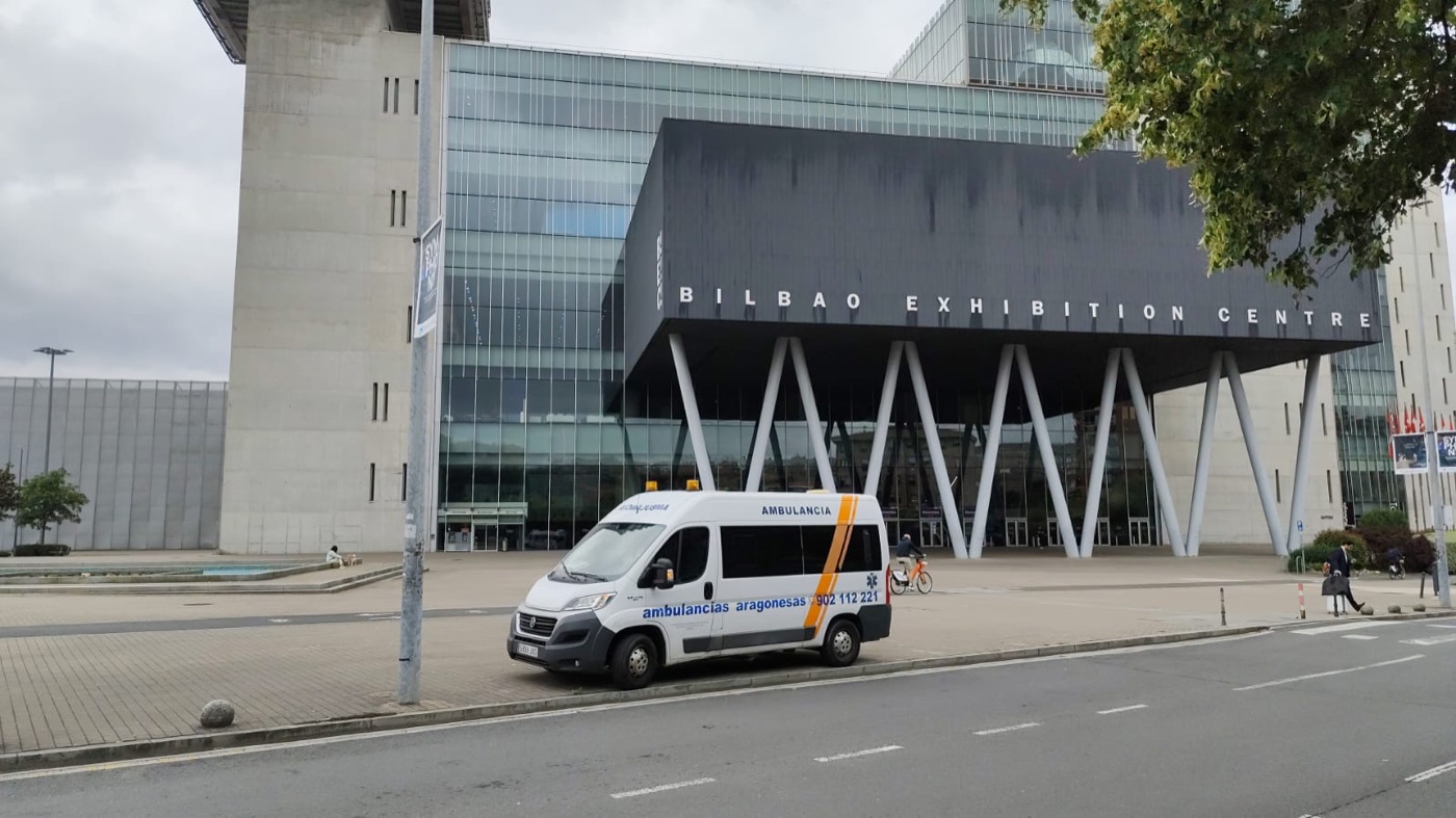 Ambulancia de Ambulancias Aragonesas en el Bilbao Exhibition Centre